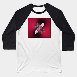 pink and red fractal Baseball T-Shirt